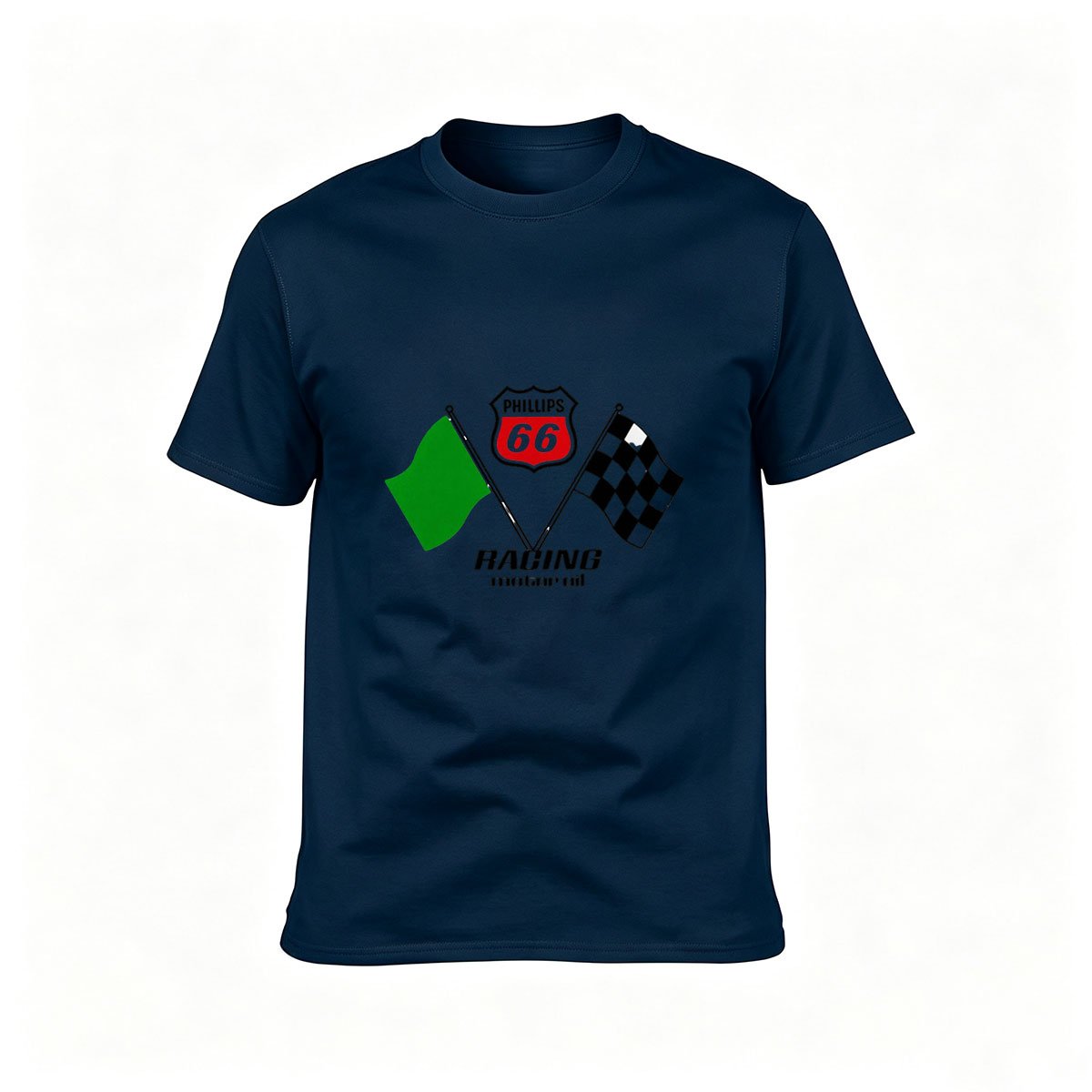 Men's Racing T-Shirt with Route 66 Flag Design for Motorsport Fans - Image 6