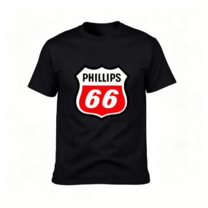 Phillips 66 Logo T-Shirt Men's Classic Cotton Tee Gift for Car Enthusiasts
