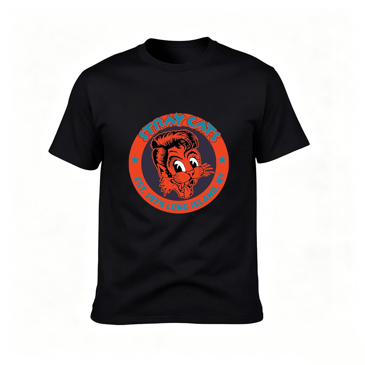 Stray Cats Rockabilly Band Logo Men's T-Shirt Gift for Music Fans