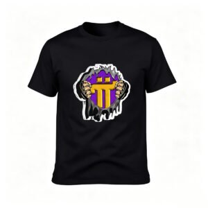 Torn T Shirt Design Men's Tee Purple Gold Logo Graphic Tees Gift