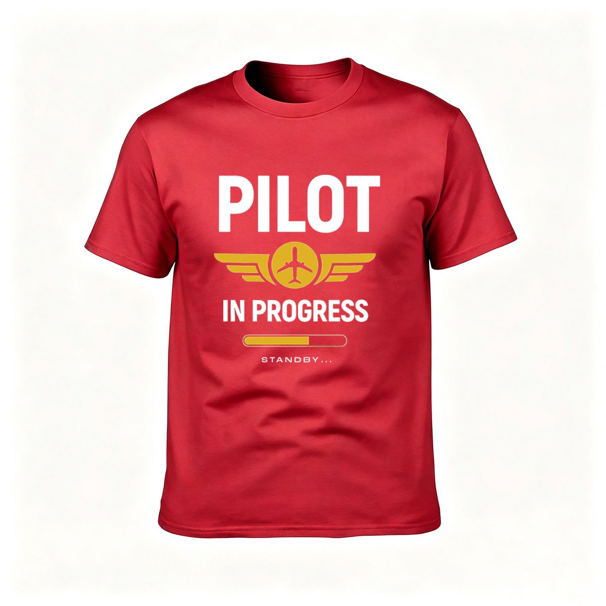 Pilot In Progress T-Shirt Men Women Aviation Gift Tees - Image 5