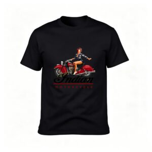 Indian Motorcycle Pinup Women T-Shirt Retro Biker Gift