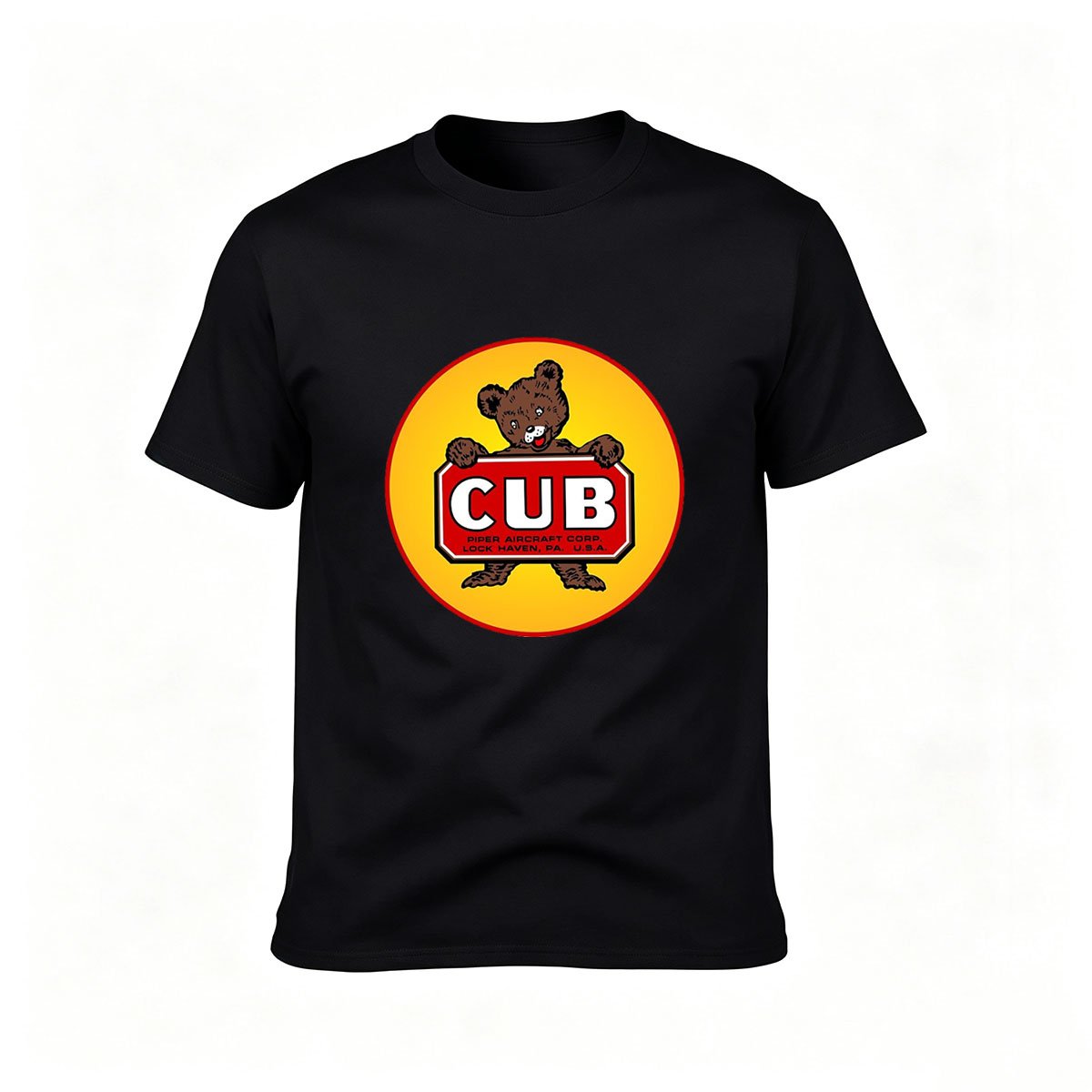 Cub Bear Logo Men's T-Shirt Gift for Aviation Enthusiasts