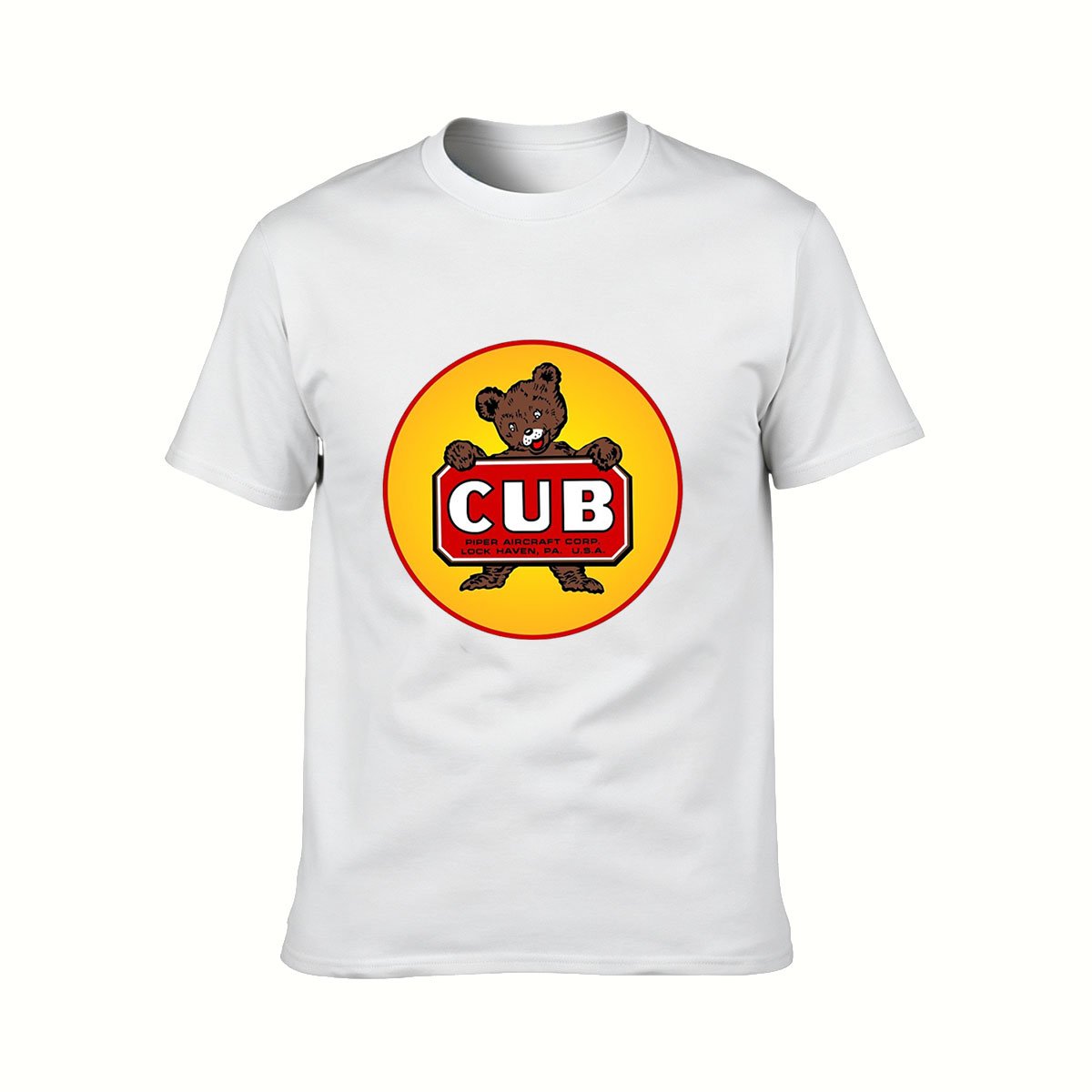 Cub Bear Logo Men's T-Shirt Gift for Aviation Enthusiasts - Image 2