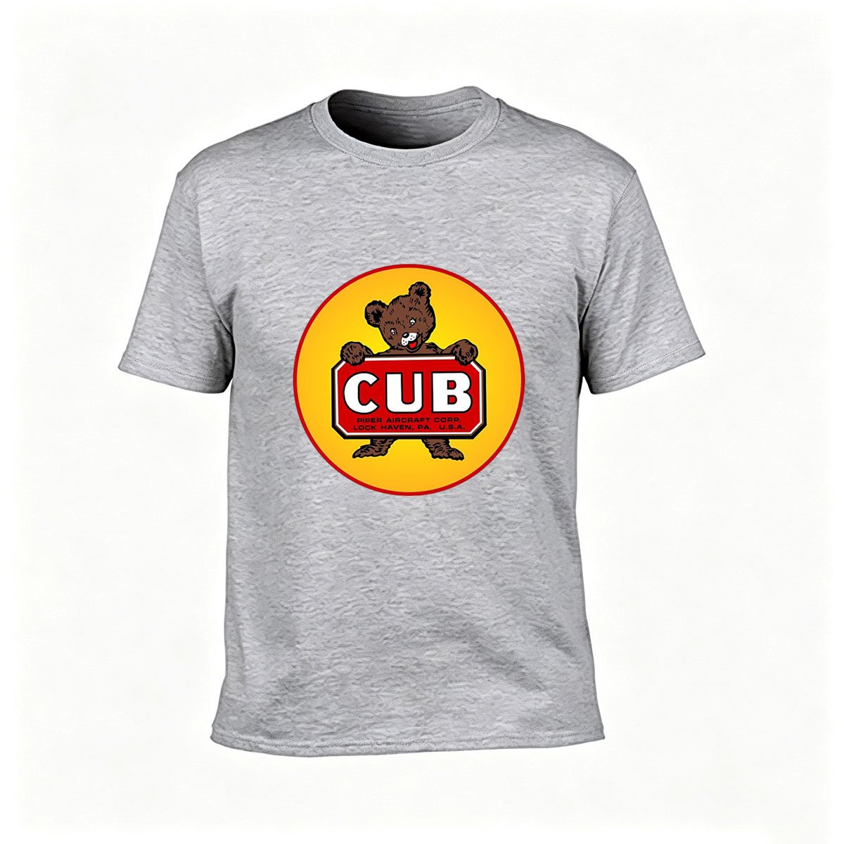 Cub Bear Logo Men's T-Shirt Gift for Aviation Enthusiasts - Image 3