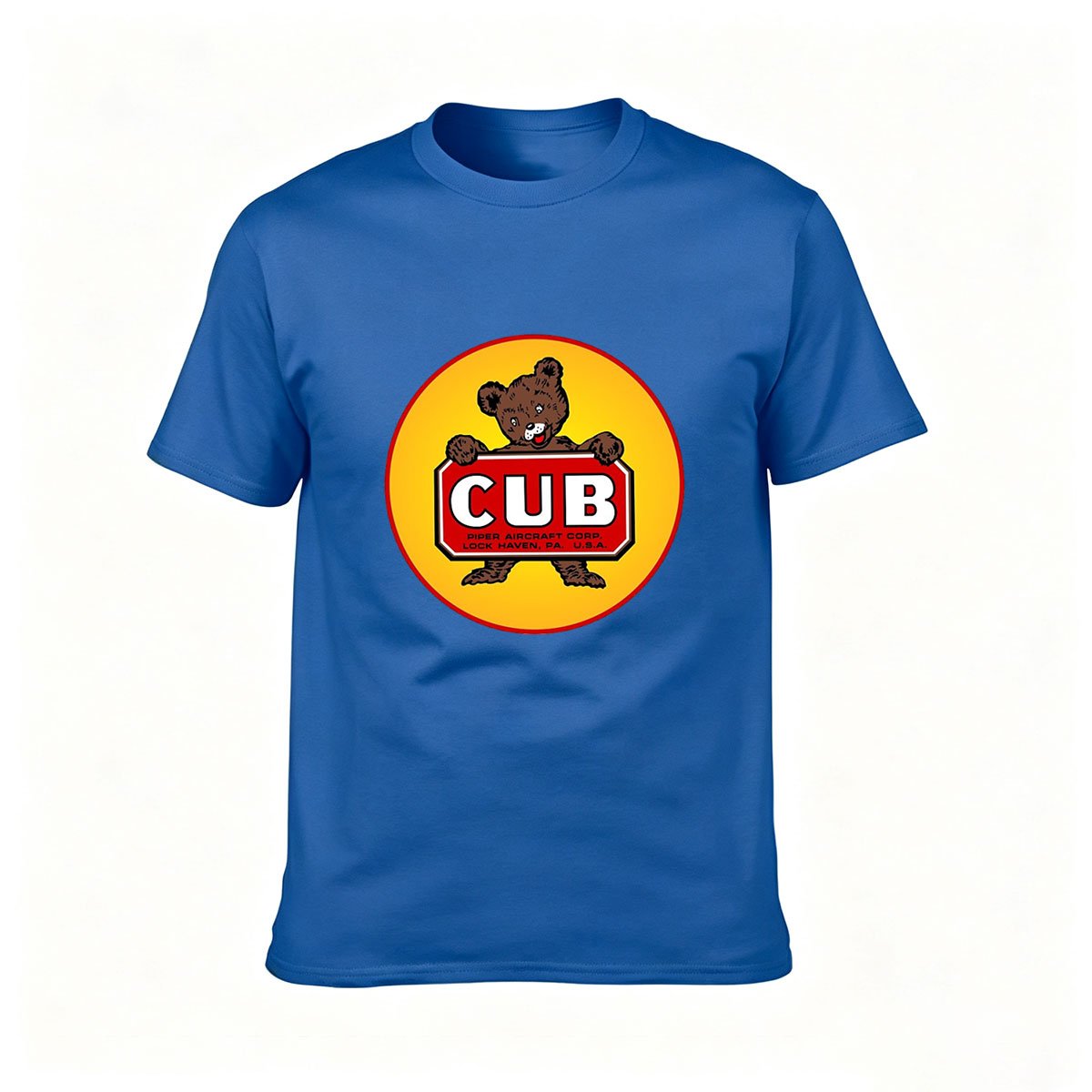 Cub Bear Logo Men's T-Shirt Gift for Aviation Enthusiasts - Image 4