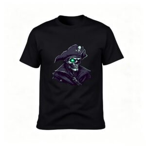 Pirate Skull T-Shirt Men's Gothic Horror Gift Tee