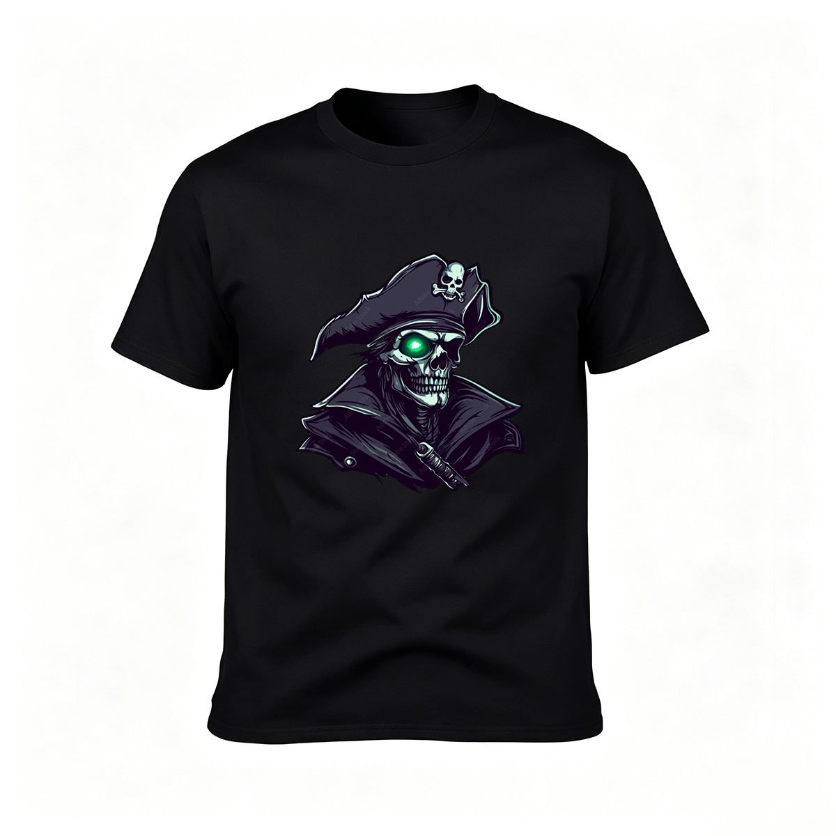 Pirate Skull T-Shirt Men's Gothic Horror Gift Tee