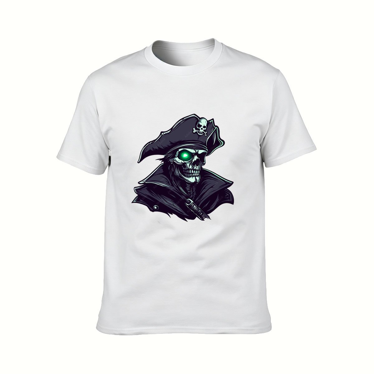 Pirate Skull T-Shirt Men's Gothic Horror Gift Tee - Image 2