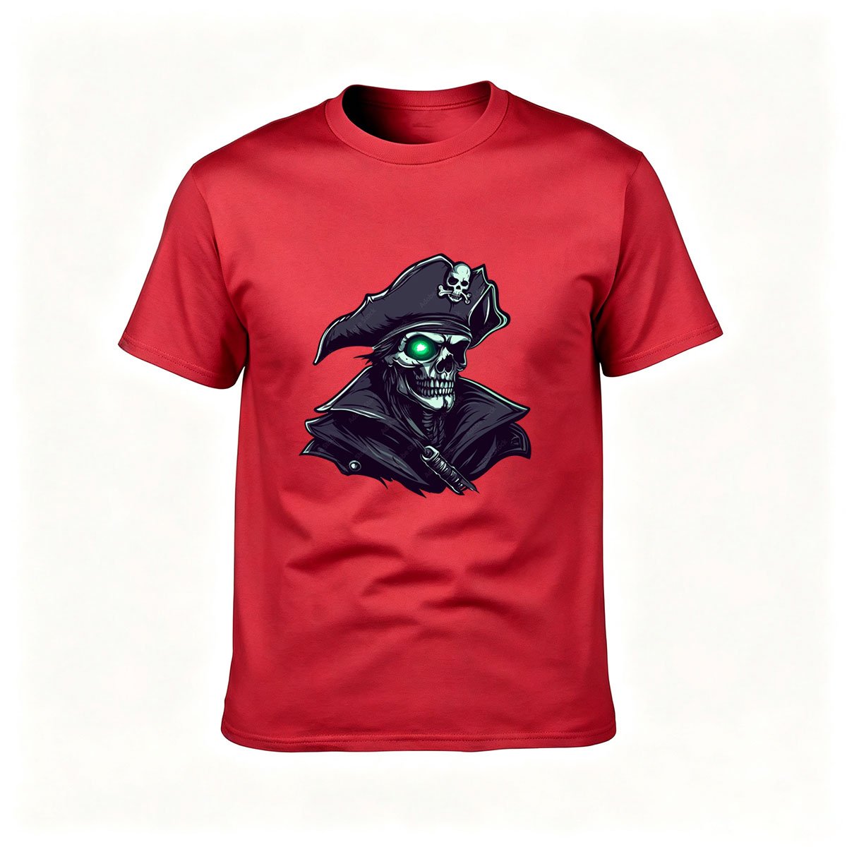 Pirate Skull T-Shirt Men's Gothic Horror Gift Tee - Image 5