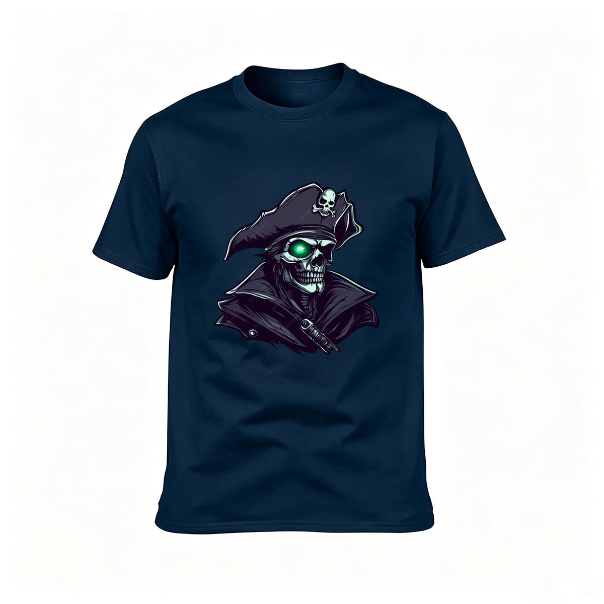 Pirate Skull T-Shirt Men's Gothic Horror Gift Tee - Image 6