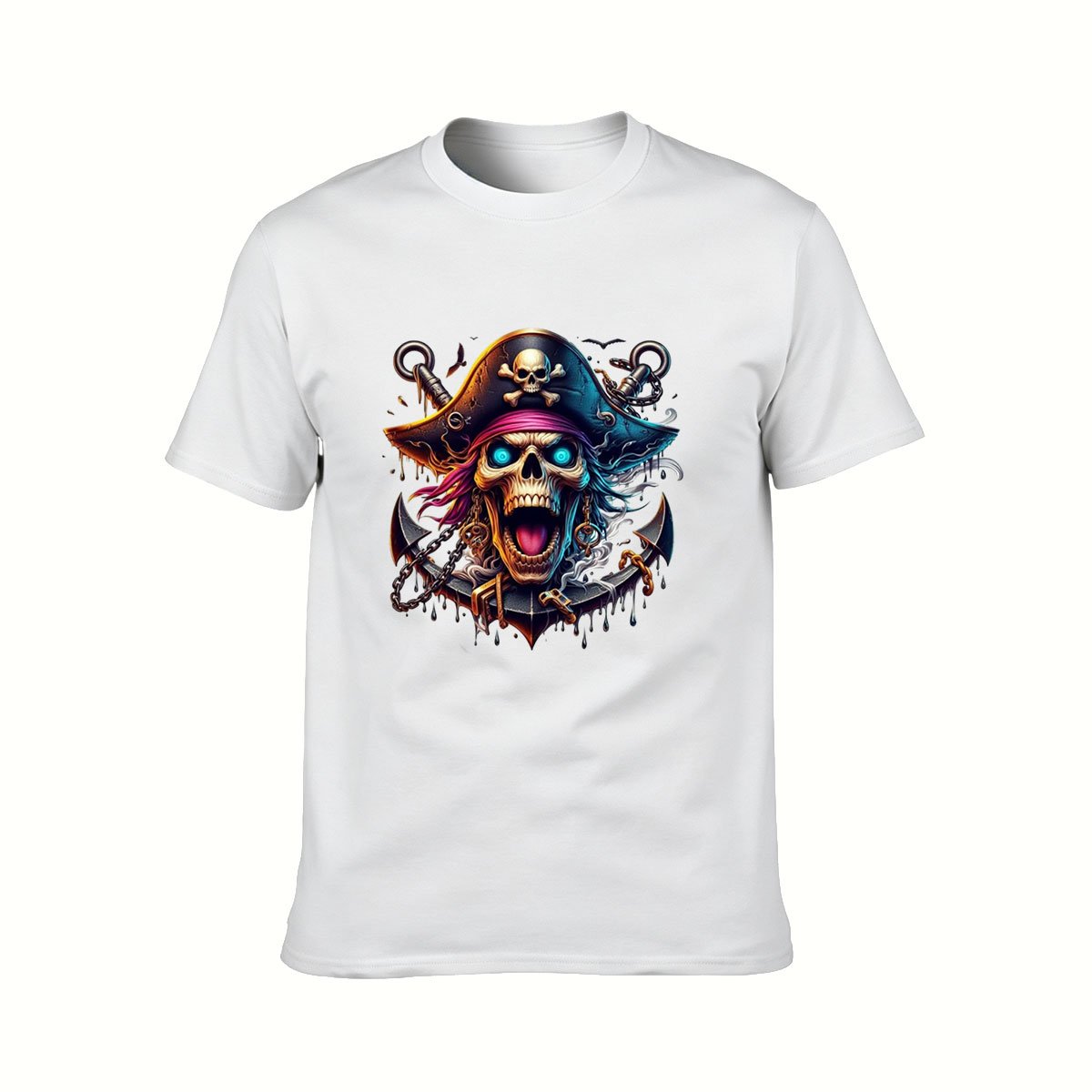 Pirate Skull T-Shirt Men's Graphic Tee Gift for Fans - Image 2