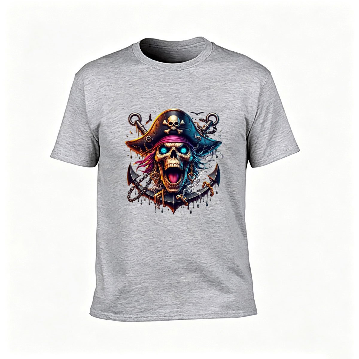 Pirate Skull T-Shirt Men's Graphic Tee Gift for Fans - Image 3