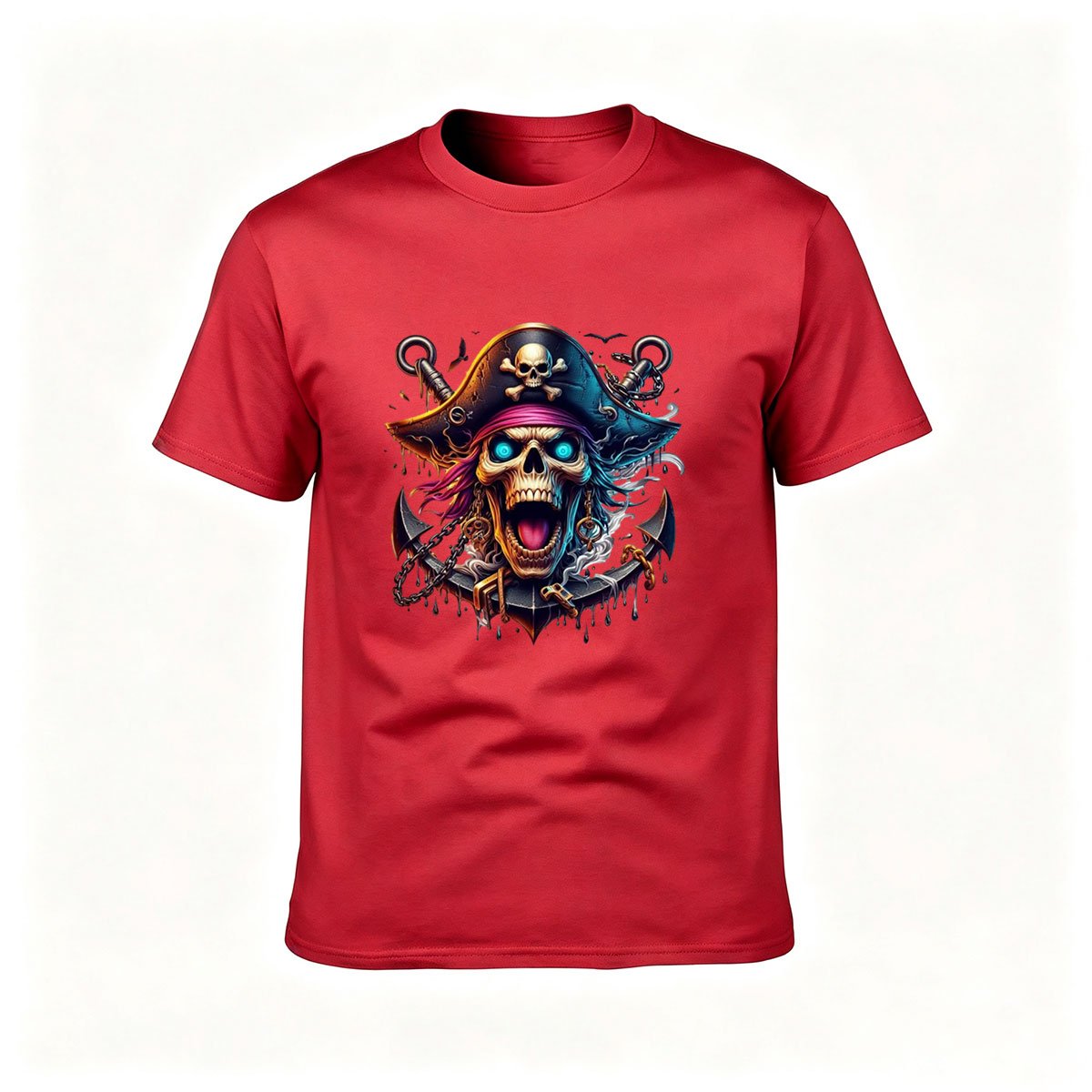 Pirate Skull T-Shirt Men's Graphic Tee Gift for Fans - Image 5
