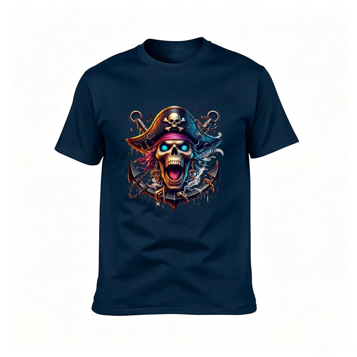 Pirate Skull T-Shirt Men's Graphic Tee Gift for Fans - Image 6