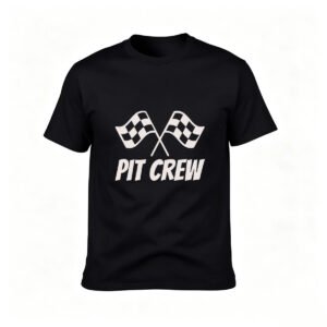 Pit Crew Racing Flags T-Shirt Men Women Gift Race Day Wear