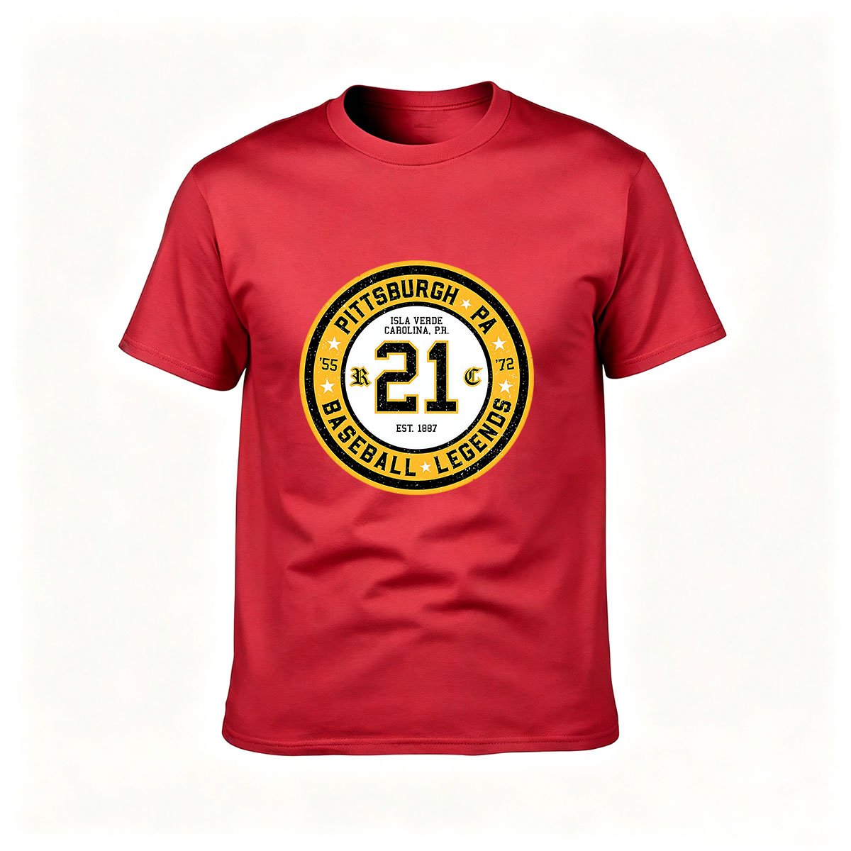 Pittsburgh Baseball Legends 21 Men's T-Shirt Gift - Image 5