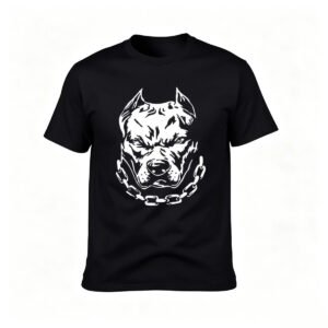 Pit Bull Dog Chain Print Men's T-Shirt Gift for Dog Lovers