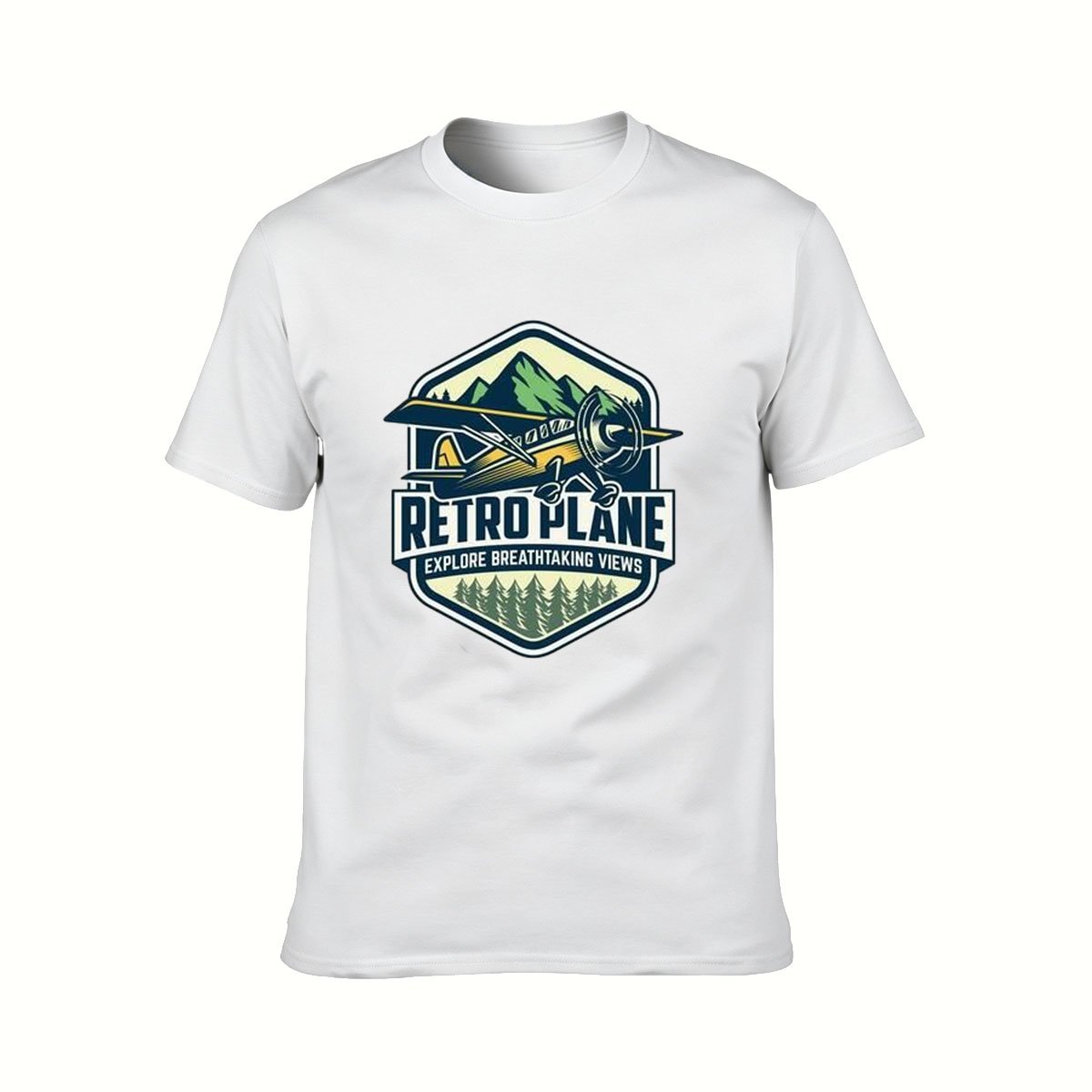 Retro Plane Adventure T-Shirt Men's Women's Outdoor Gift Tee - Image 2