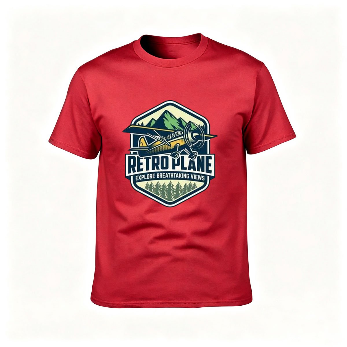 Retro Plane Adventure T-Shirt Men's Women's Outdoor Gift Tee - Image 5
