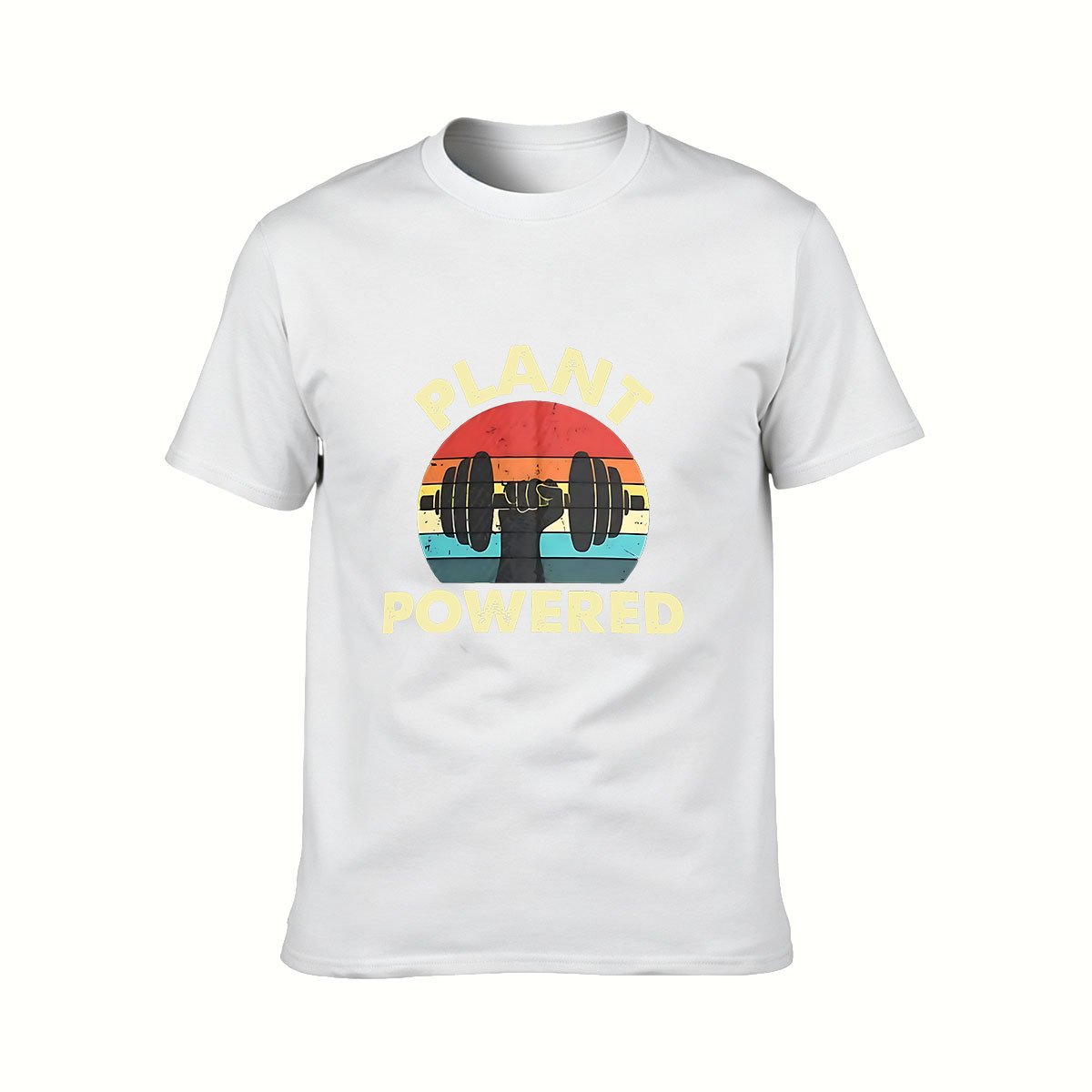 Plant Powered Vegan Fitness Men's T-Shirt Workout Gift - Image 2