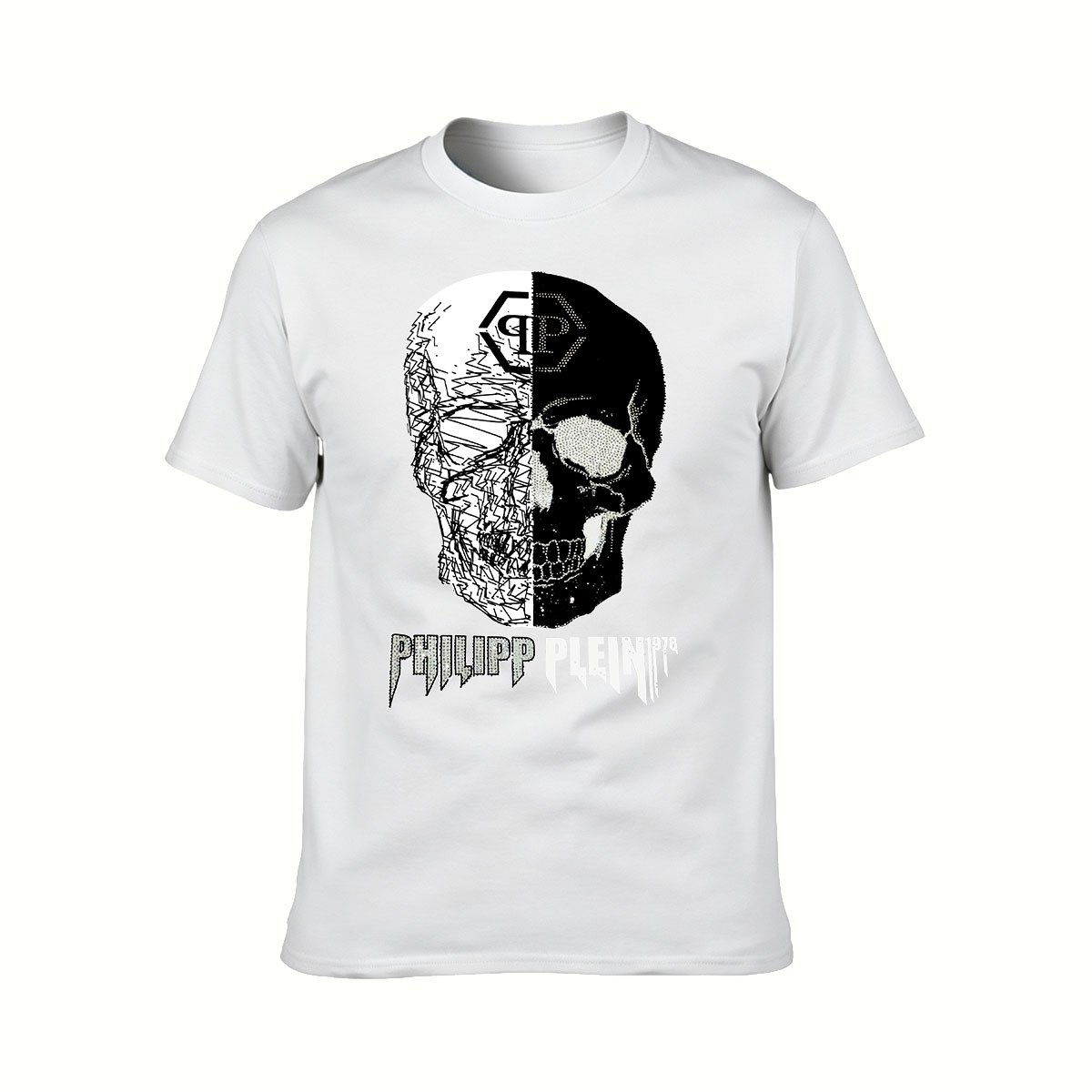 Philipp Plein Skull Print Men's T-Shirt Fashion Gift Wear - Image 2