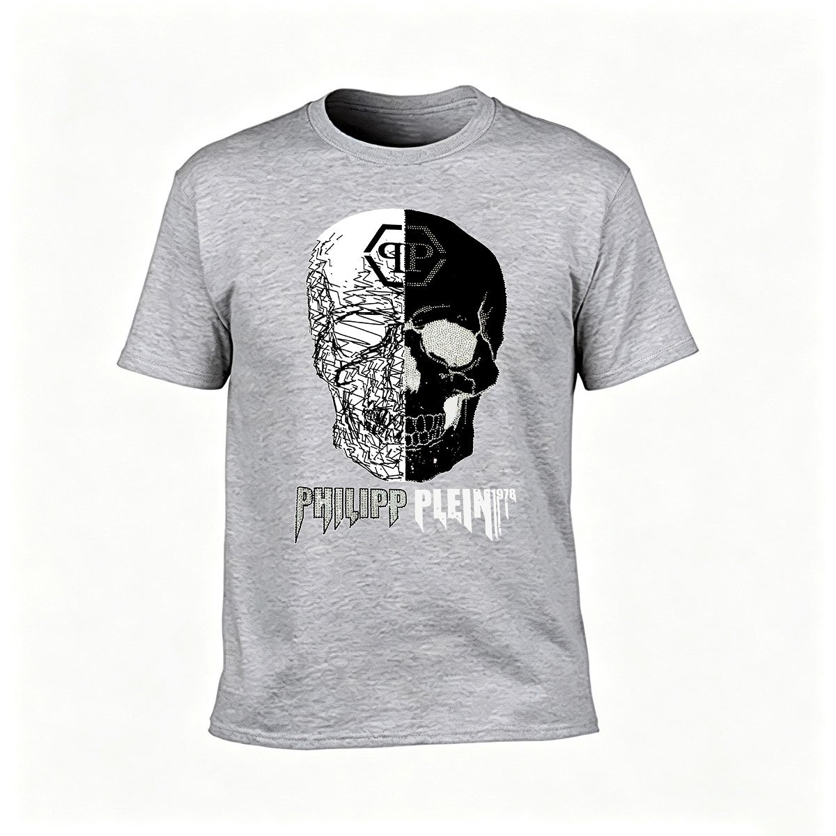 Philipp Plein Skull Print Men's T-Shirt Fashion Gift Wear - Image 3