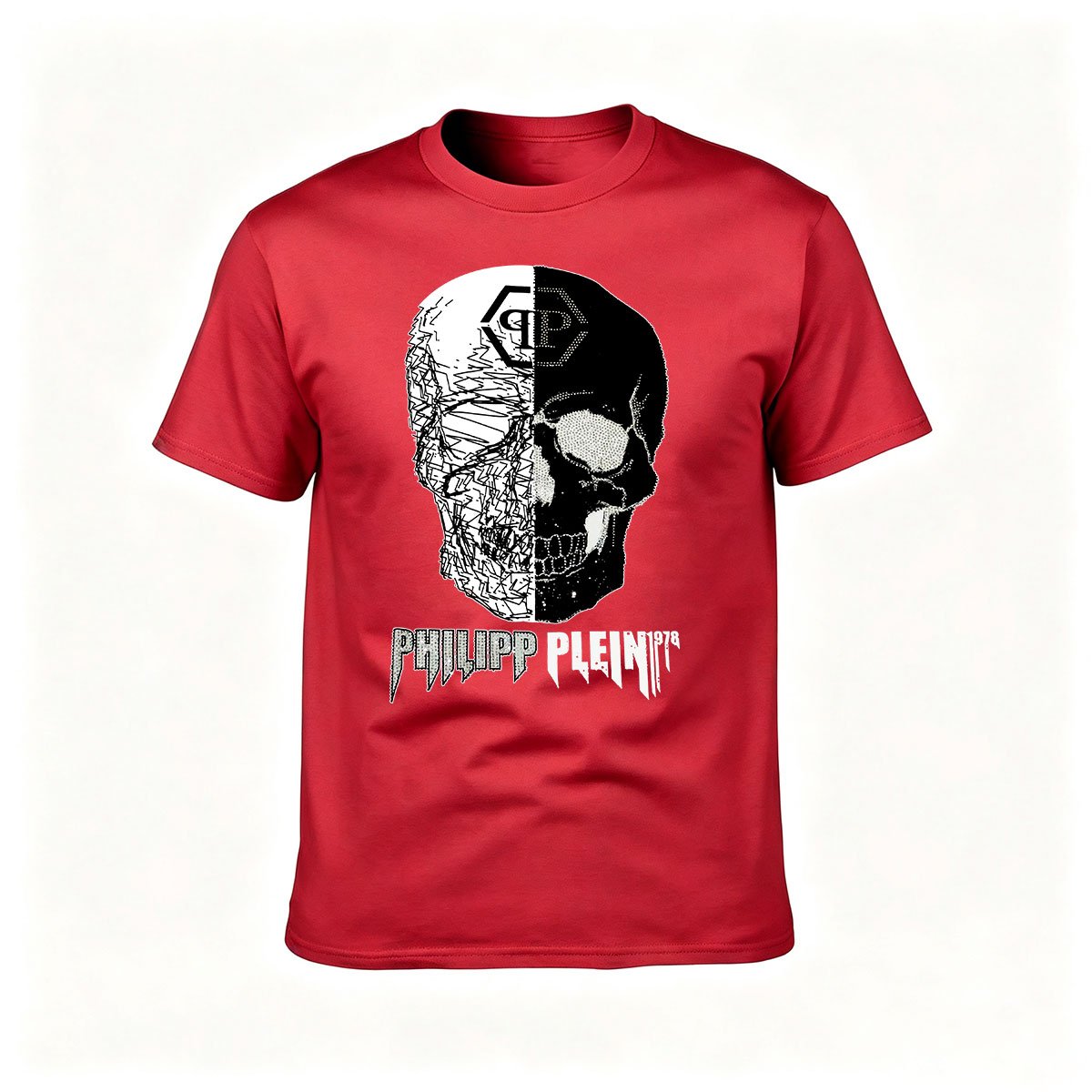 Philipp Plein Skull Print Men's T-Shirt Fashion Gift Wear - Image 5