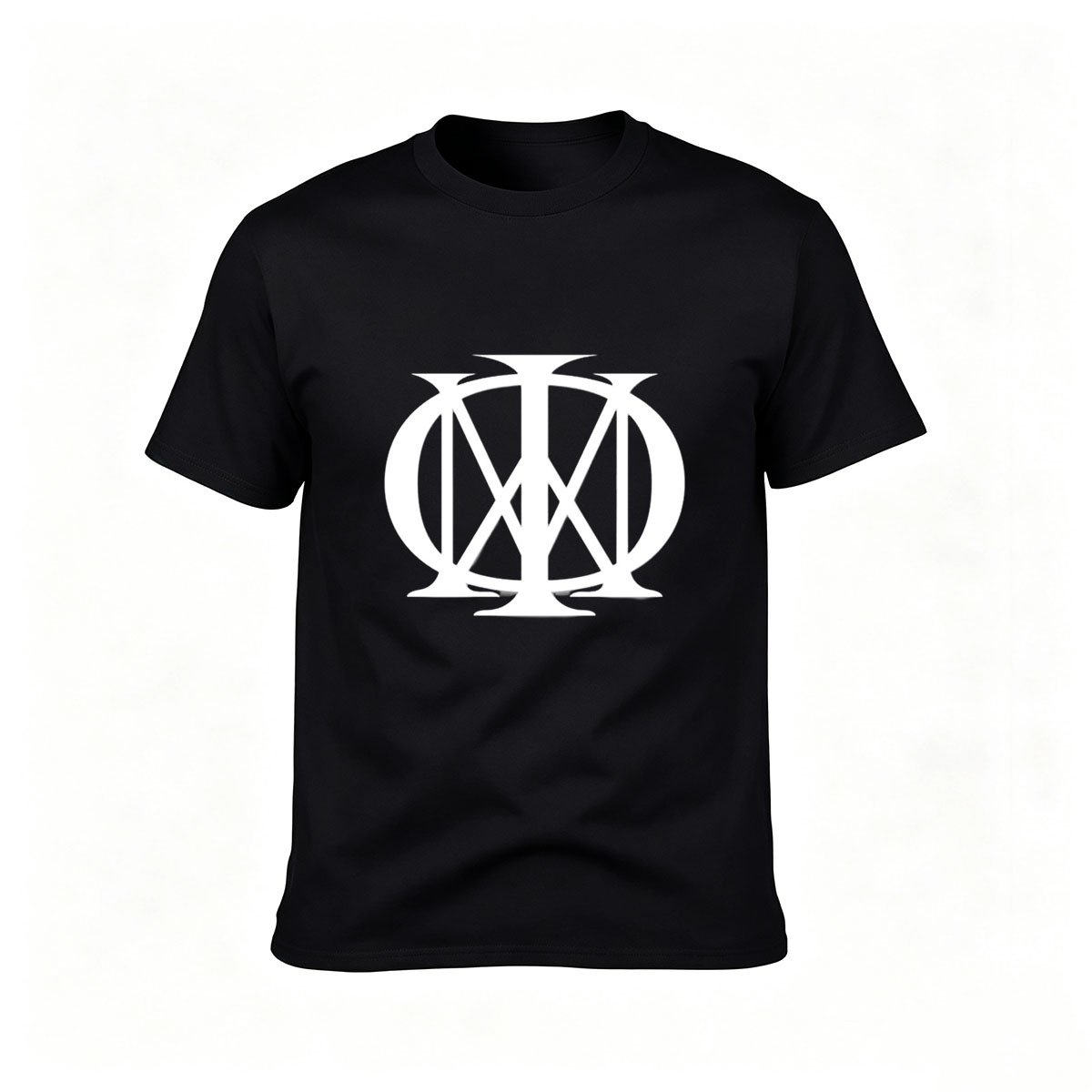 Men's Black T-Shirt with White Monogram Logo Design for Gifts and Casual Wear