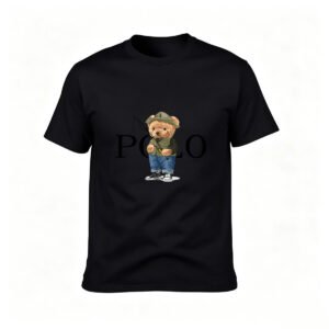 Polo Bear Fishing Graphic Men's T-Shirt Casual Gift Wear