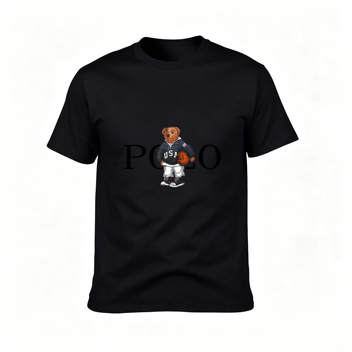 Polo Bear Basketball T-Shirt Men's Casual Gift Wear