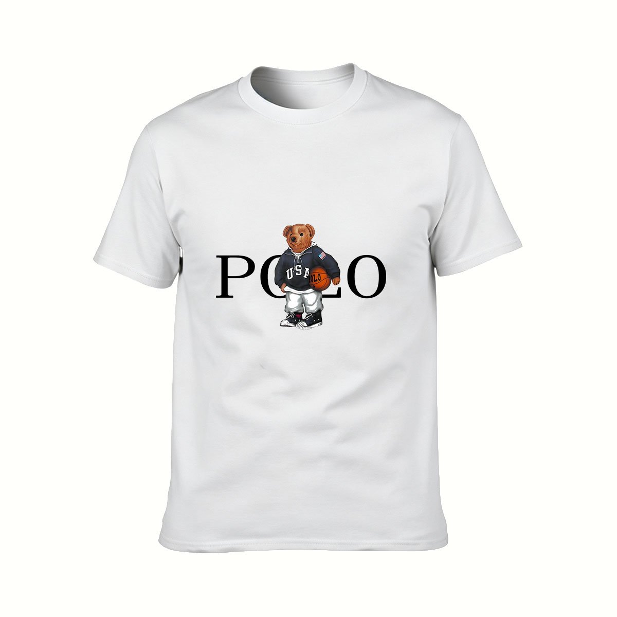 Polo Bear Basketball T-Shirt Men's Casual Gift Wear - Image 2