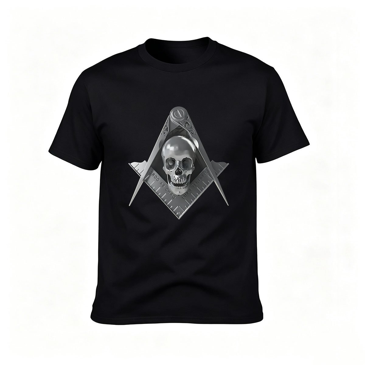 Masonic Skull T-Shirt Men's Gothic Symbolic Design Gift