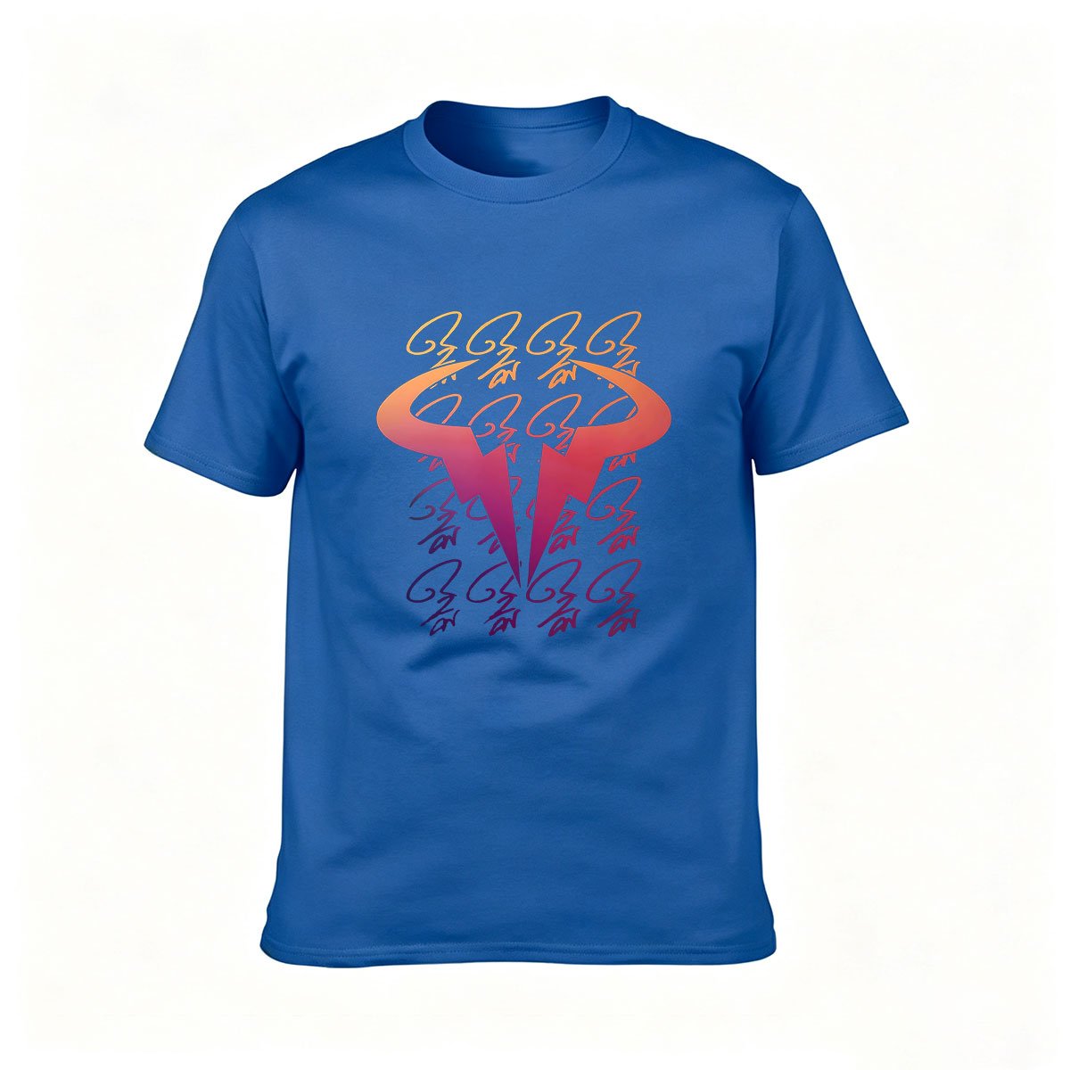 Men's Black T-Shirt Abstract Colorful Bull Horns Design Gift - Image 4