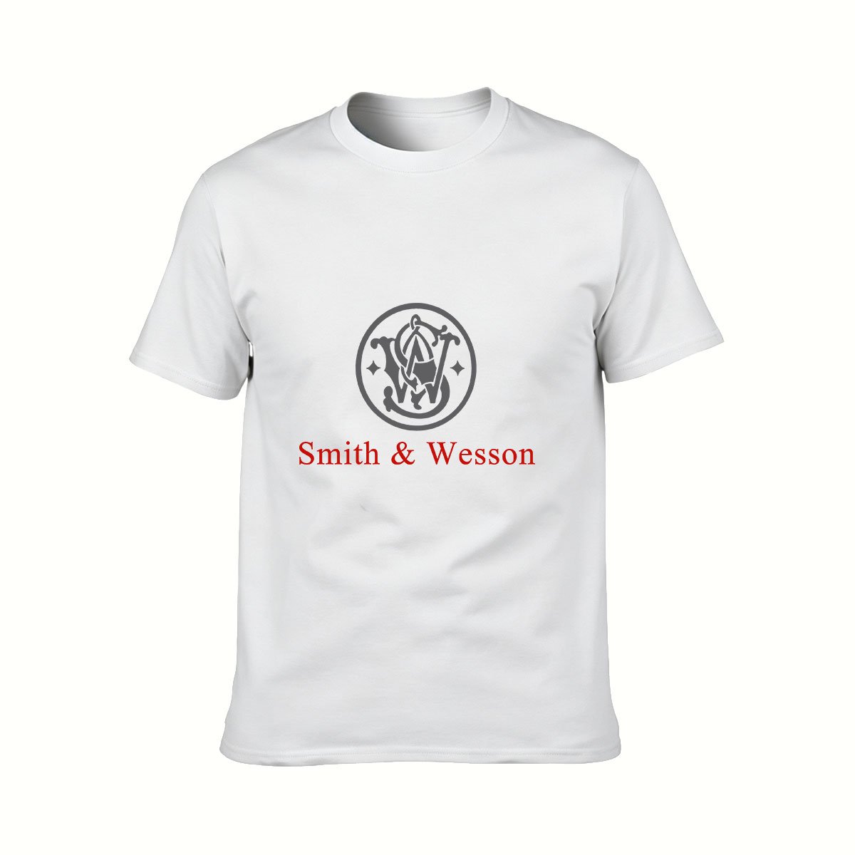 Smith Wesson Logo T-Shirt Men's Black Cotton Tee Gift for Gun Enthusiasts - Image 2