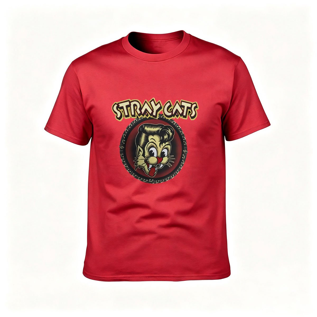 Stray Cats Rockabilly T-Shirt Men's Classic Band Tee Gift - Image 5