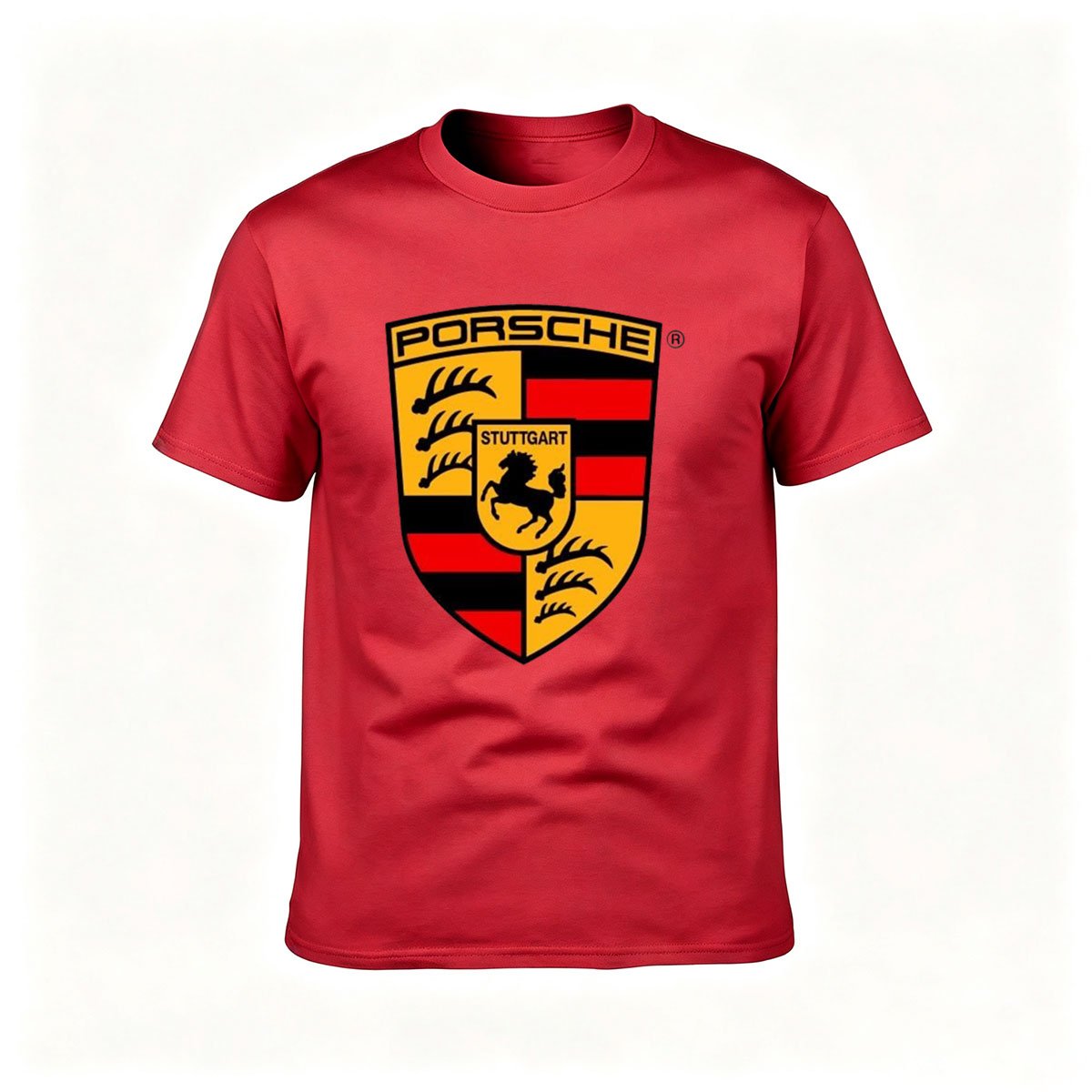Porsche Logo Men's T-Shirt Stuttgart Horse Emblem Gift - Image 5