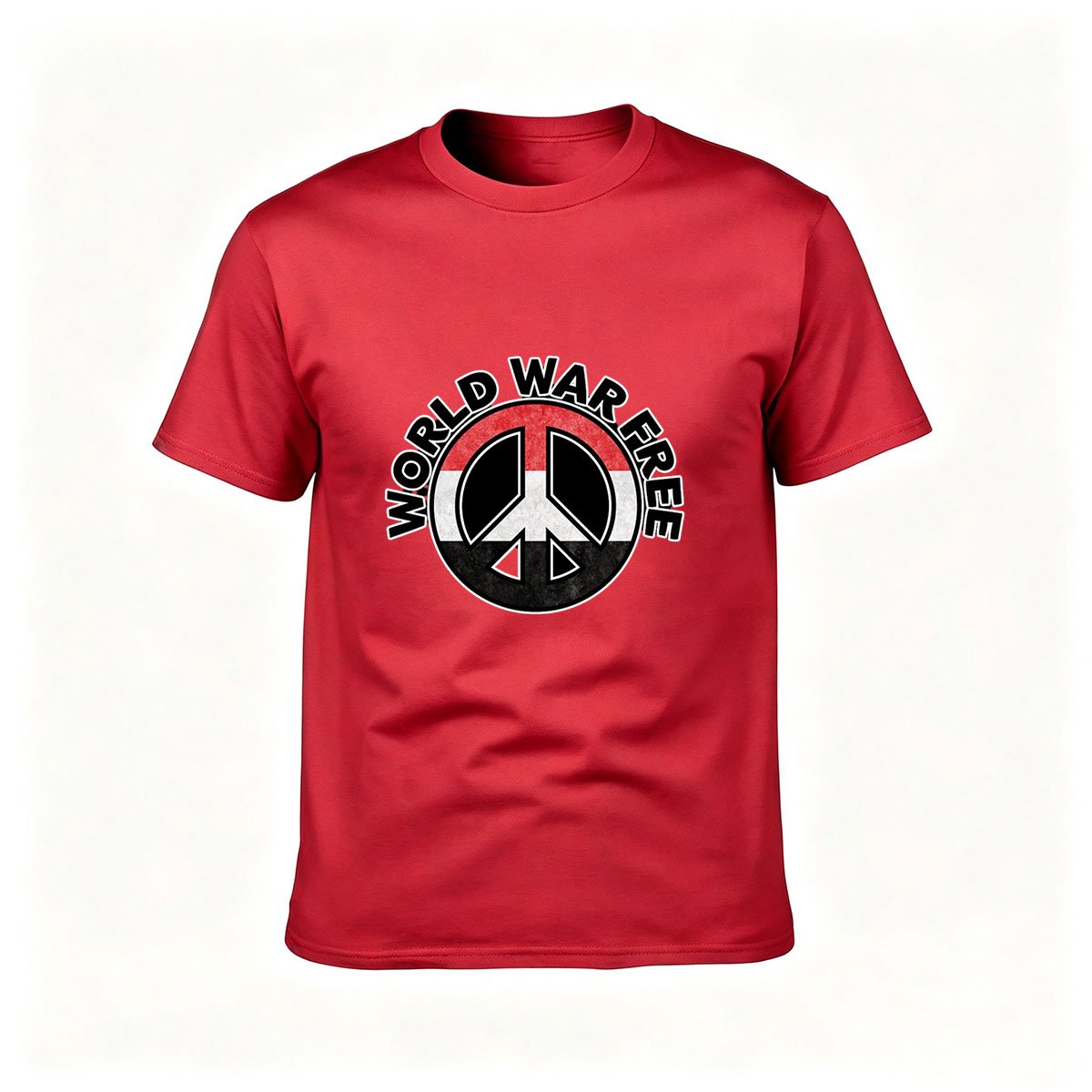 World War Free Peace Symbol Men's T-Shirt Gift - Image 5