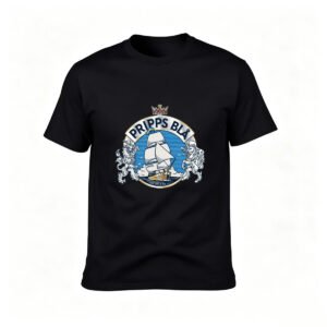 Pripps Bla Logo T-Shirt Men's Classic Crew Neck Design Gift Wear