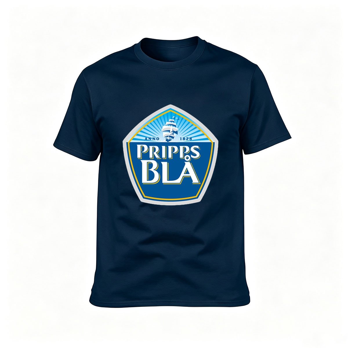 Pripps Bla Logo Men's T-Shirt Beer Brand Gift Tee - Image 6