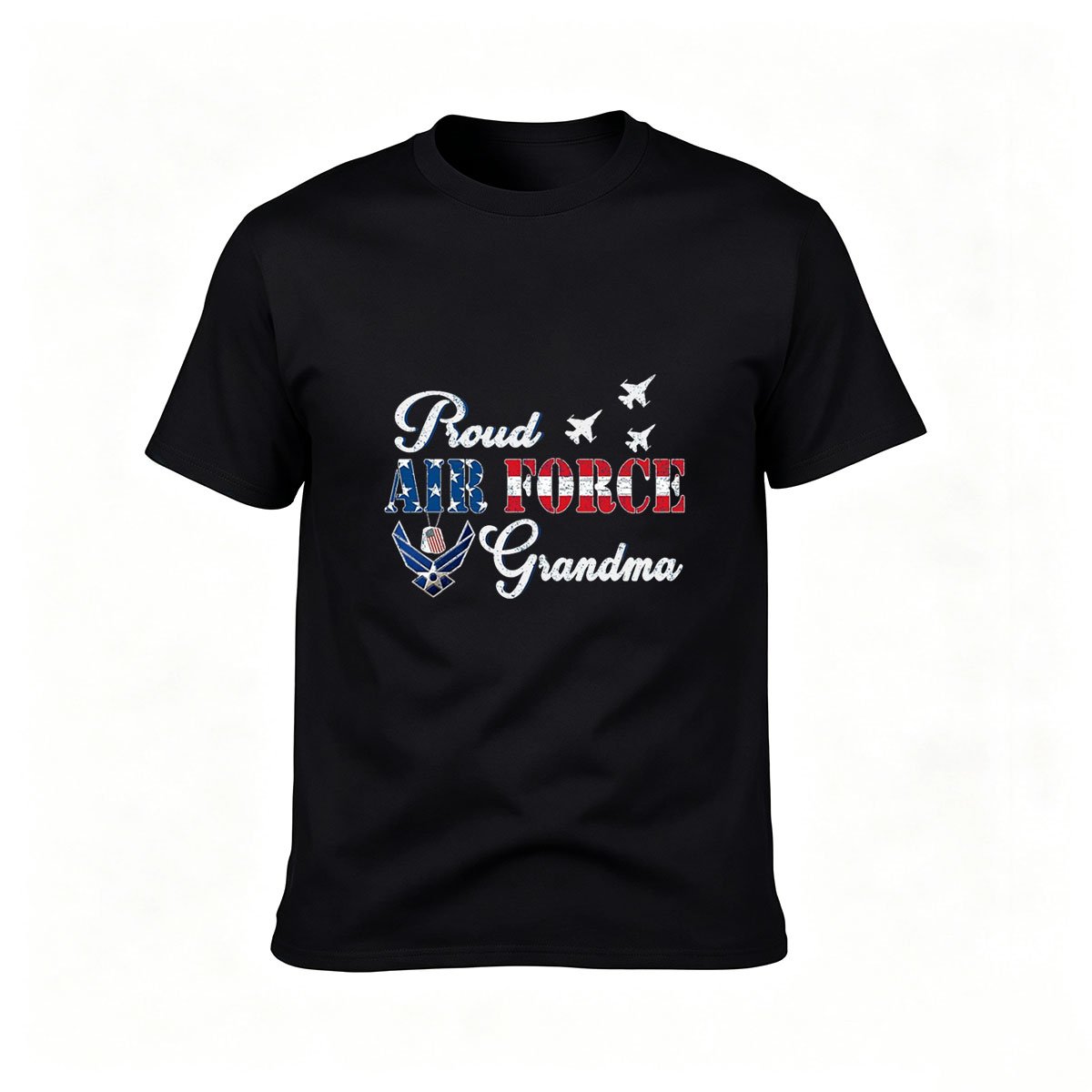 Proud Air Force Grandma T-Shirt Women's Gift Patriotic Military Family