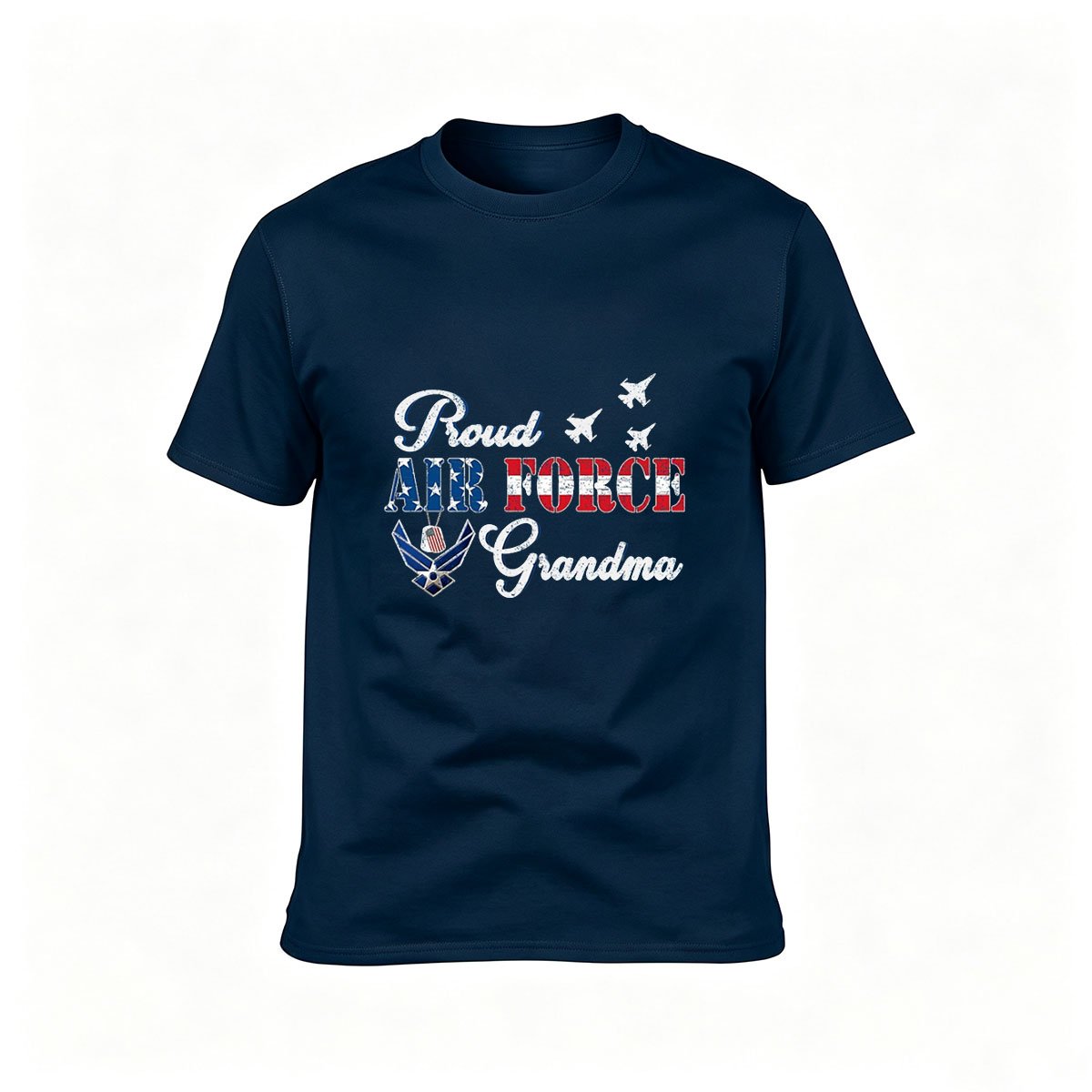 Proud Air Force Grandma T-Shirt Women's Gift Patriotic Military Family - Image 6