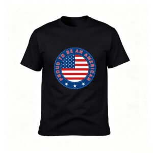 Proud to Be an American Flag T-Shirt Men's Patriotic Tee Gift