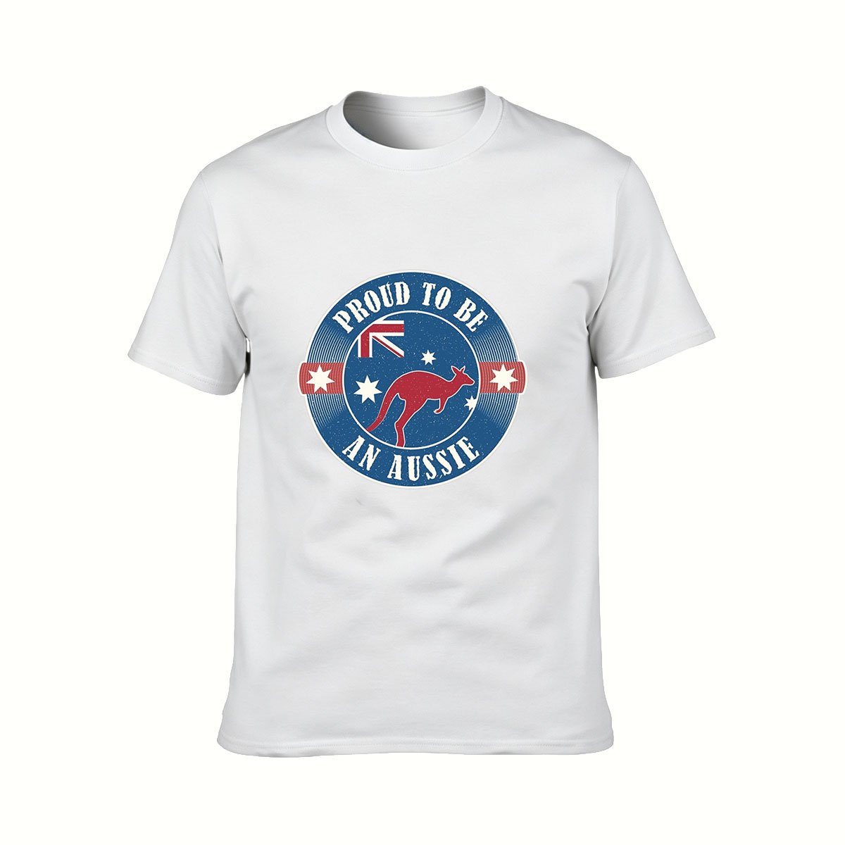 Proud to Be an Aussie Men's T-Shirt Australia Flag Kangaroo Design - Image 2