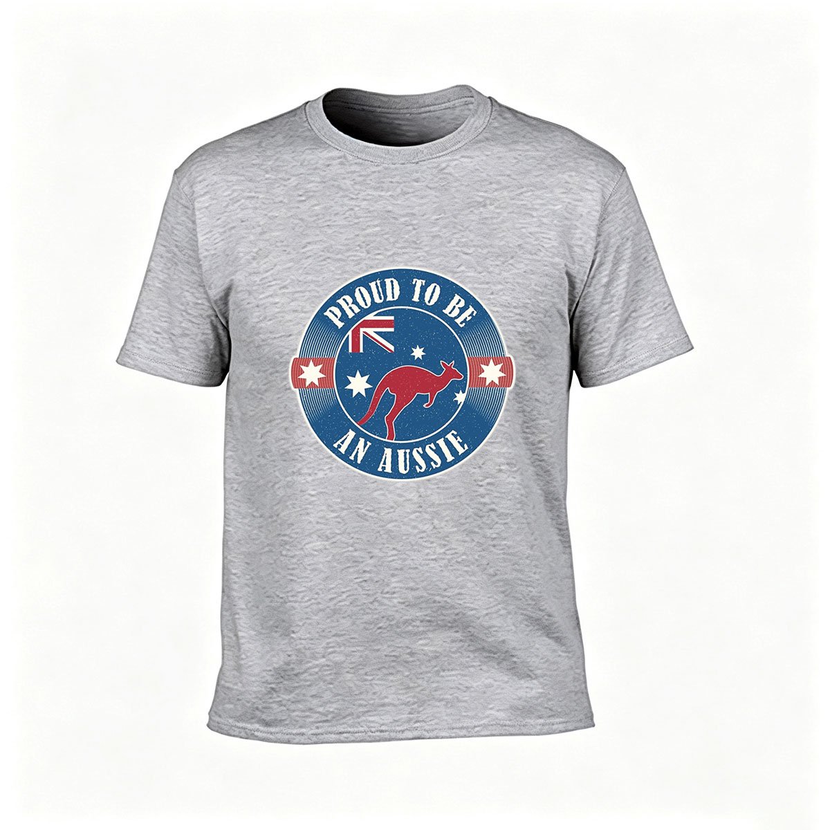 Proud to Be an Aussie Men's T-Shirt Australia Flag Kangaroo Design - Image 3