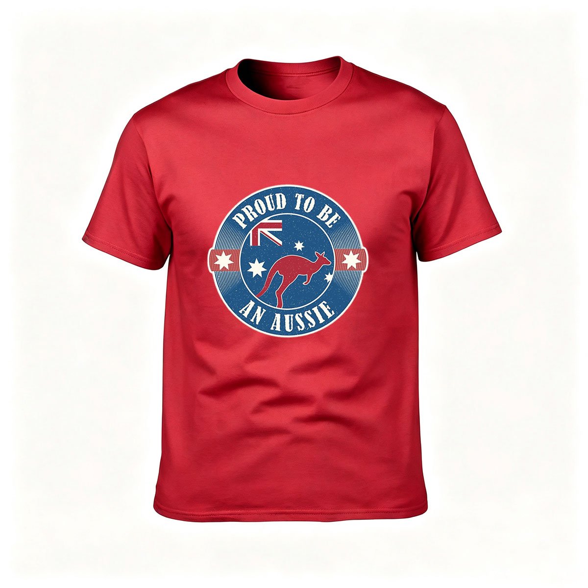 Proud to Be an Aussie Men's T-Shirt Australia Flag Kangaroo Design - Image 5
