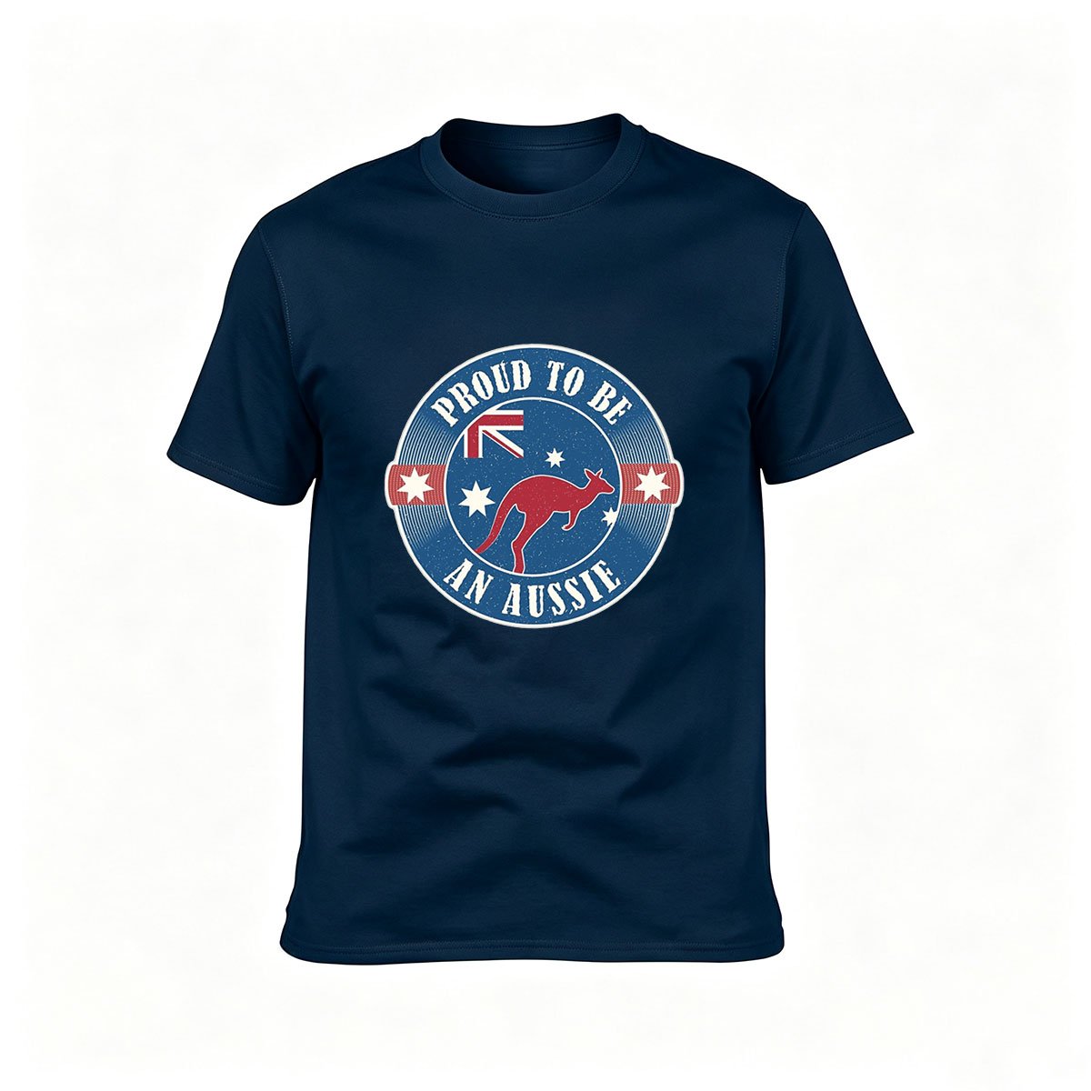 Proud to Be an Aussie Men's T-Shirt Australia Flag Kangaroo Design - Image 6