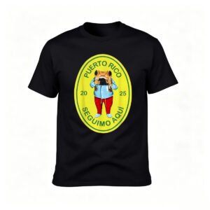 Puerto Rico Frog Photographer T-Shirt Men's Gift Travel Tee