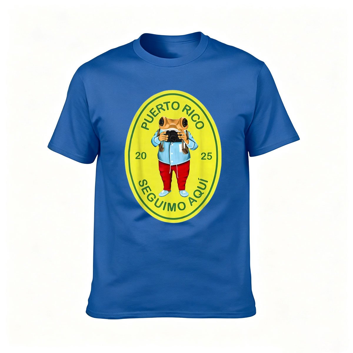 Puerto Rico Frog Photographer T-Shirt Men's Gift Travel Tee - Image 4