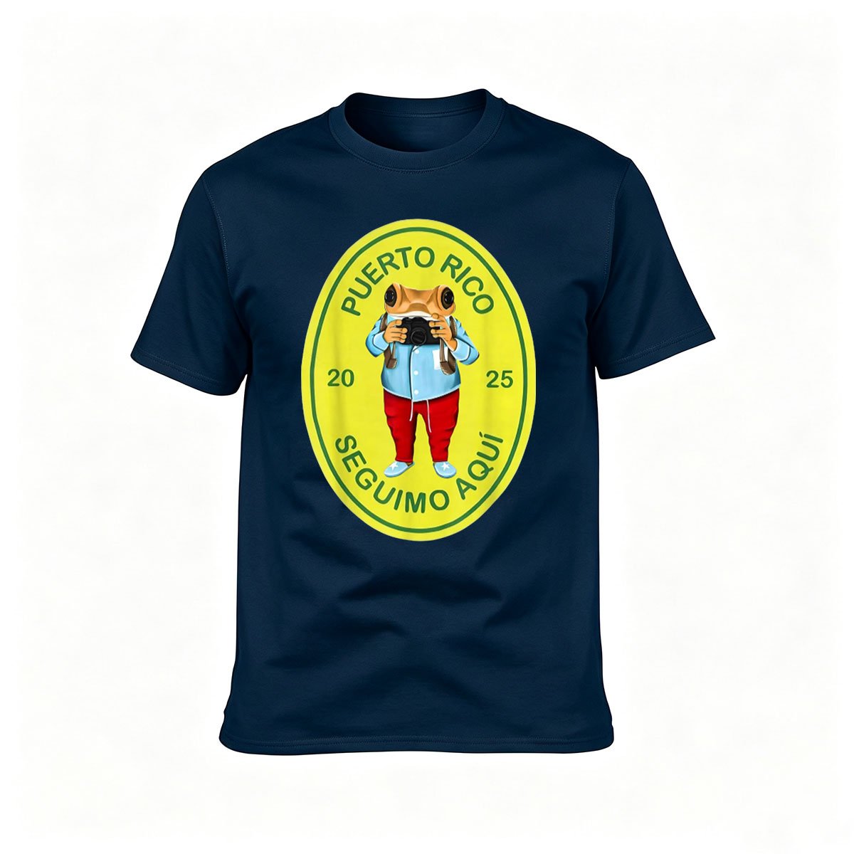 Puerto Rico Frog Photographer T-Shirt Men's Gift Travel Tee - Image 6